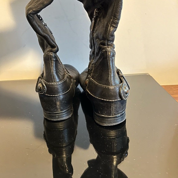 Over-The-Knee GEOX black leather boots, size 9 - Picture 6 of 7